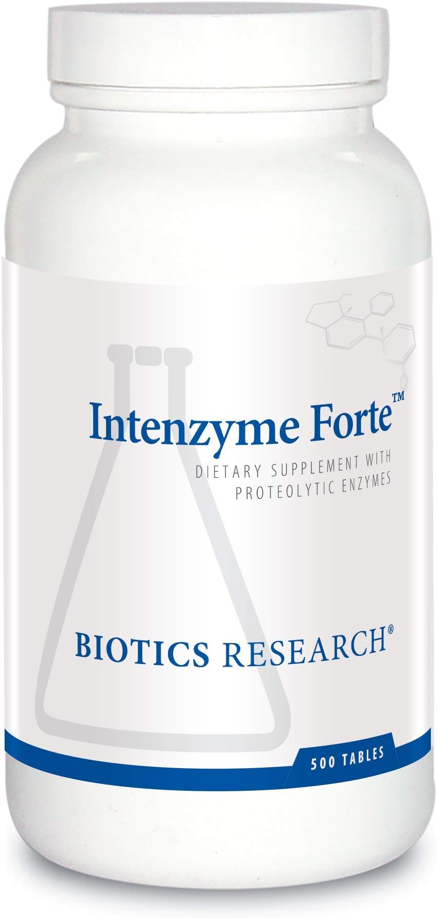 Intenzyme Forte™ Proteolytic Pancreatic Enzymes, Pancreatin, Bromelain, Papain, Lipase, Amylase–Supplement Supports Healthy Protein Digestion–Immune & Circulatory Function 500 Tablets