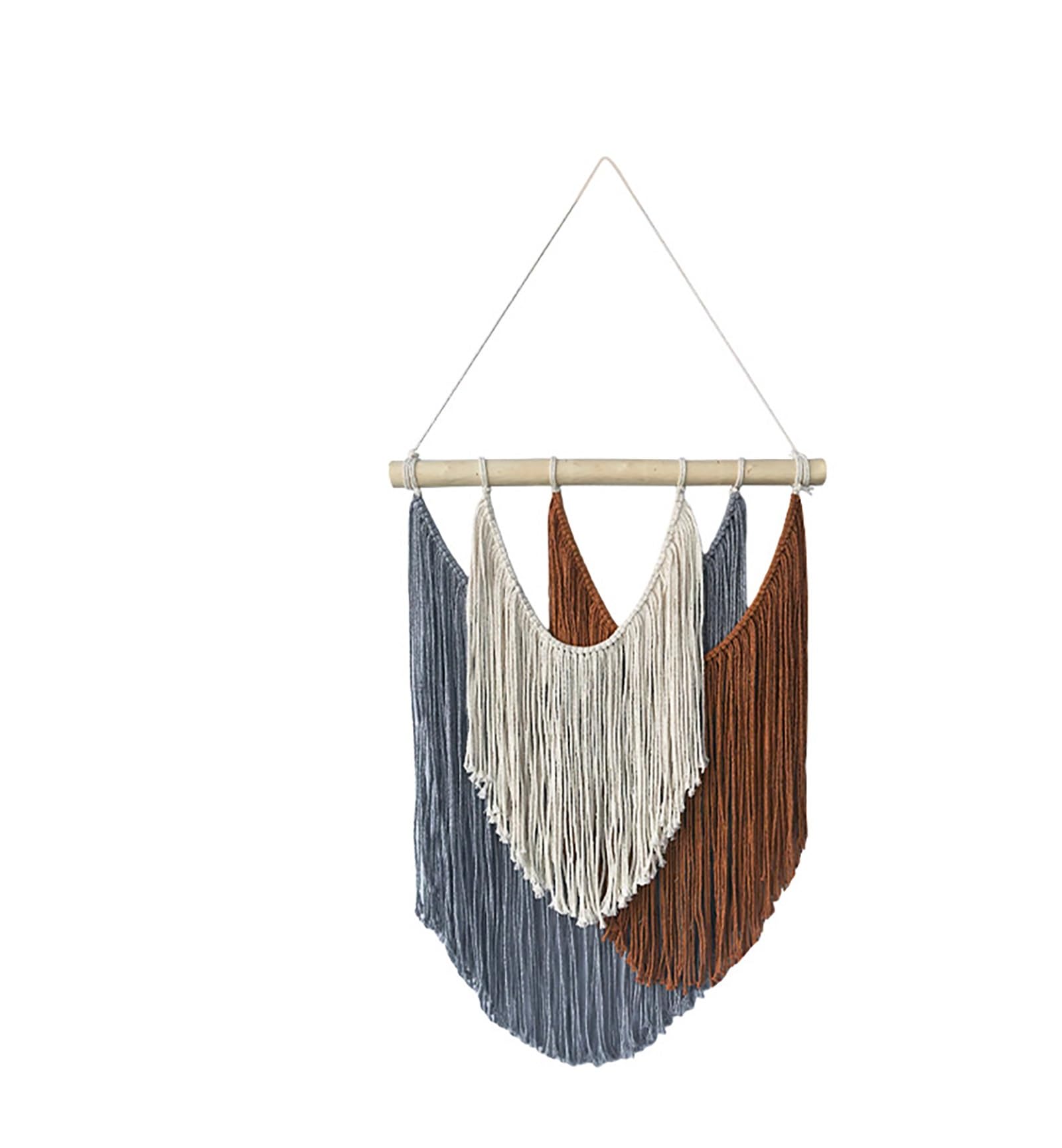 TaLcuS Handmade Woven Tapestry with Tassels – Macrame Wall Art, Boho Chic Home Decor for Bedroom, Living Room, Apartment, Dorm(A1)
