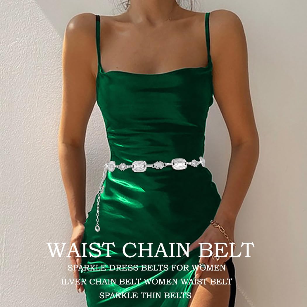 Abien Gold Waist Chain Body Chain Metal Chain Belt Boho Belly Chain for Women