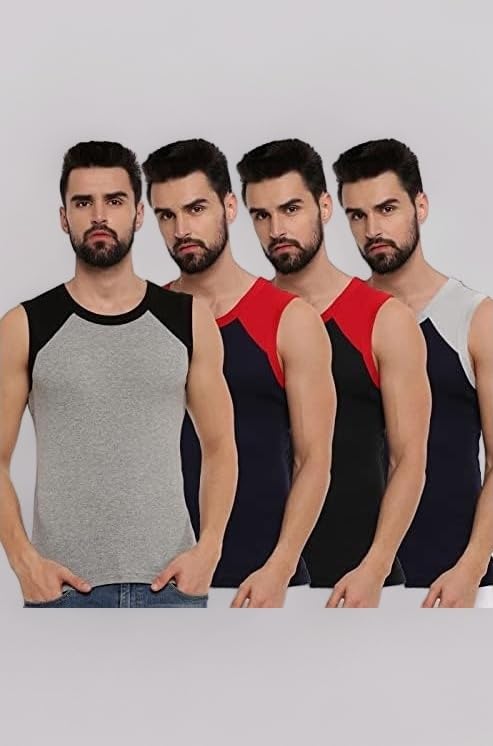 Men's Super Combed Cotton Round Neck Vest/Banian | Soft Breathable Sleeveless Undershirt