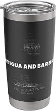 Antiguan Map, Antigua and Barbuda in world languages Stainless Steel Insulated Tumbler