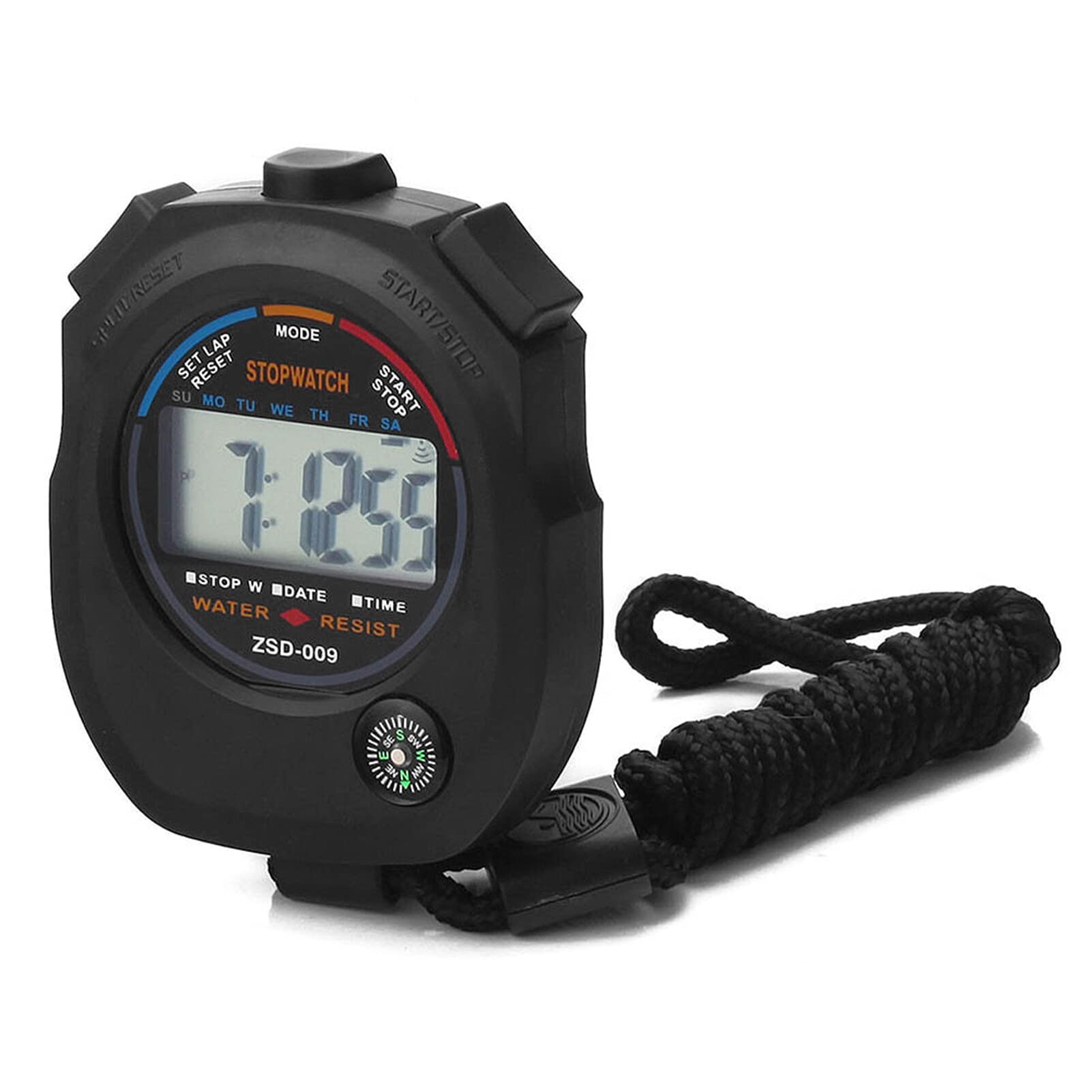 Electronic Digital Sport Stopwatch Timer with Date Time Alarm Compass for Outdoor Sports Running Fitness Coaches Referees-image-31