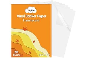 High-Quality Printable Sticker Paper for Inkjet Printers: 8.5 x 11 Inches 20 Sheets