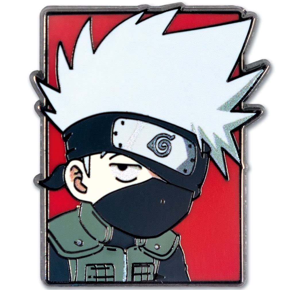 Naruto Kakashi Face 1" Full Color Enamel Pin