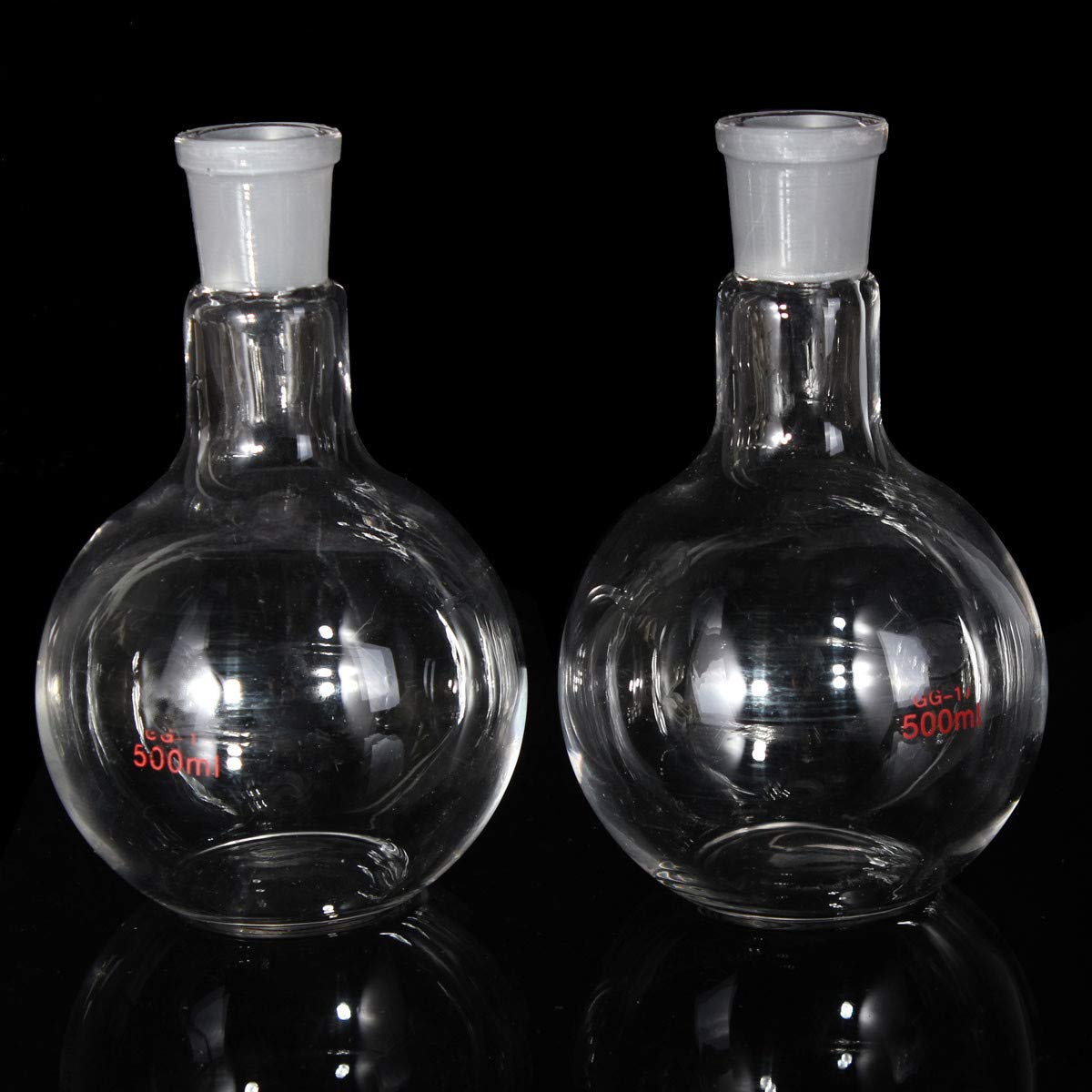 ChaRLes 500ml 24/40 Lab Glass Soxhlet extractor Allhin condensador Set 2pcs con la parte inferior plana Kit Frasco cristalería