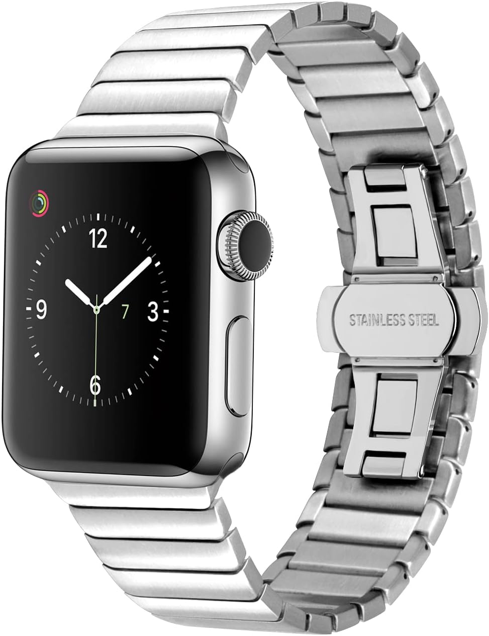 YISIWERA Metal Watch Band Compatible Apple Watch Bands 49mm 45mm 44mm 42mm 41mm 40mm 38mm Stainless Steel Watch Band for Apple Watch Ultra2 Ultra Series 9 8 7 6 5 4 3 2 1 SE SE2