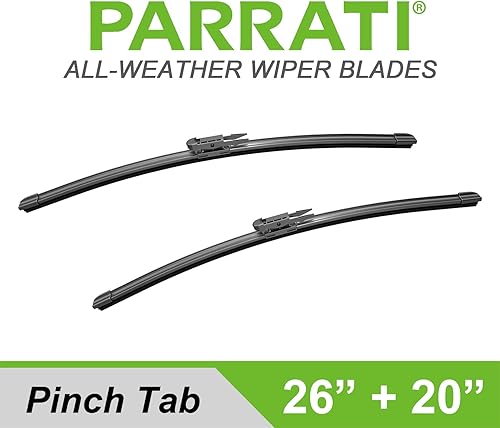 Miniatura 2 de PARRATI Limpiaparabrisas de repuesto de 26 pulgadas y 20 pulgadas de alto rendimiento para todas las estaciones para Lincoln MKZ MKS, Ford Tauro,