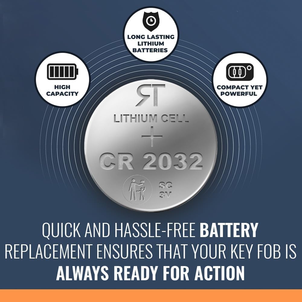 Rome Tech CR2032 Mercedes Key Fob Battery Compatible with Mercedes Benz MB 2017-2022 A B C E S G Class GLA GLB GLE GLS CLA CLS EQC AMG- CR 2032 Batteries for Key Fob