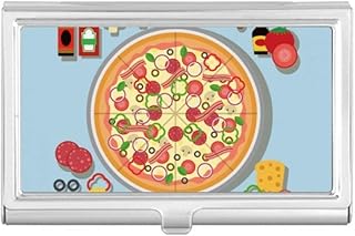 Assorted Pizza Italy Tomato Foods Business Card Holder Case Pocket Box Wallet