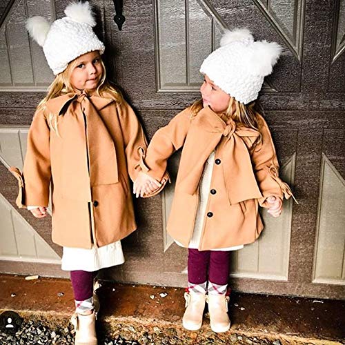 One opening Little Baby Girl Dress Coat Bowknot Winter Warm Coat Kids Jacket Outwear Coat Autumn Winter Wool Overcoat4