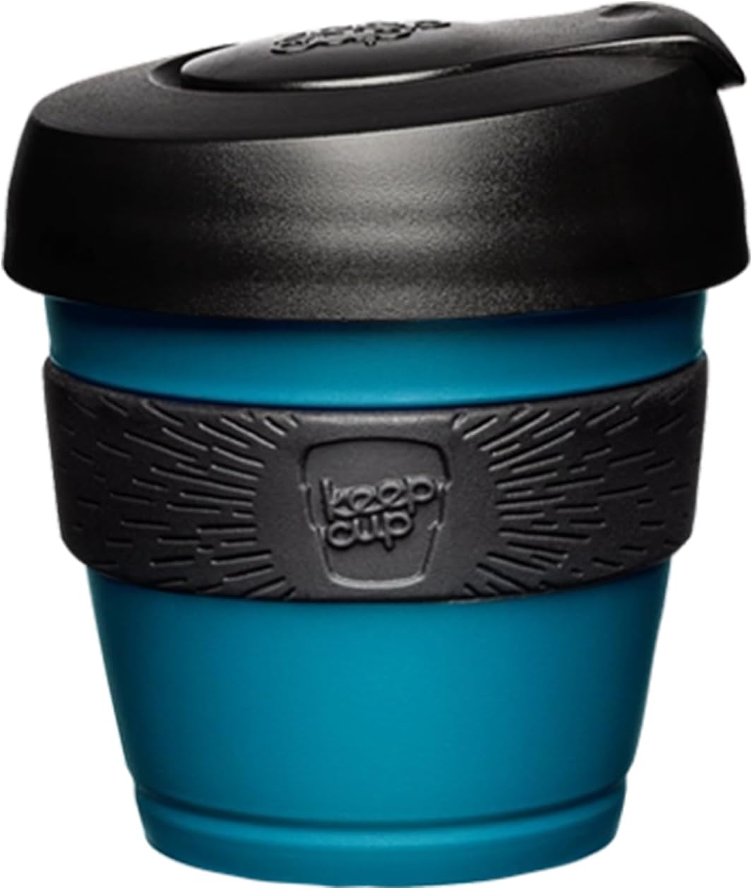 KeepCup Original, Lightweight Reusable Coffee Cup with Splashproof Sipper Lid - 4oz/118ml - Bandit