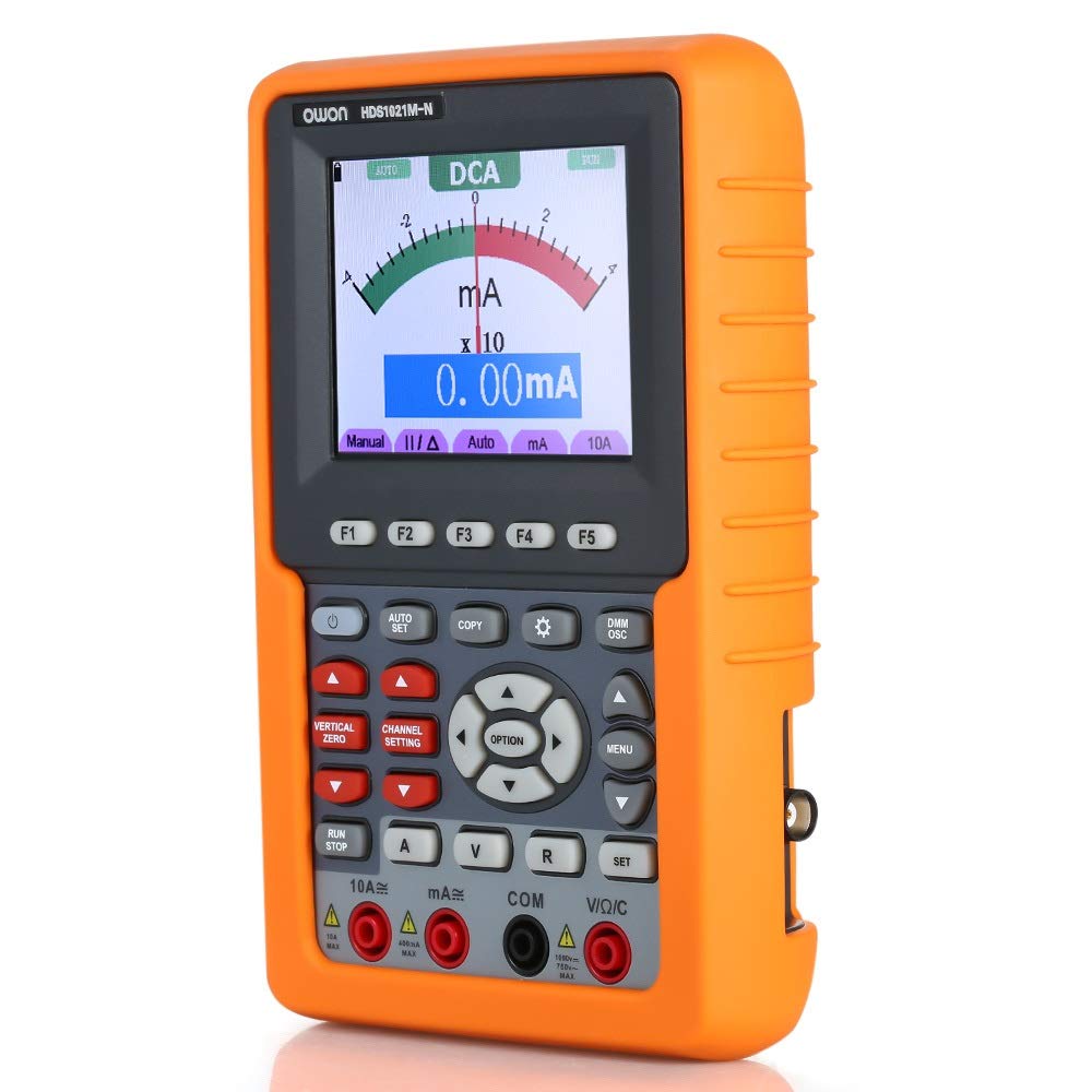 Oscilloscopio digitale, HDS1021M-N Digital Storage Single Channel oscilloscopio portatile e Multimeter 20MHz di banda 500M / s Frequenza di campionamento