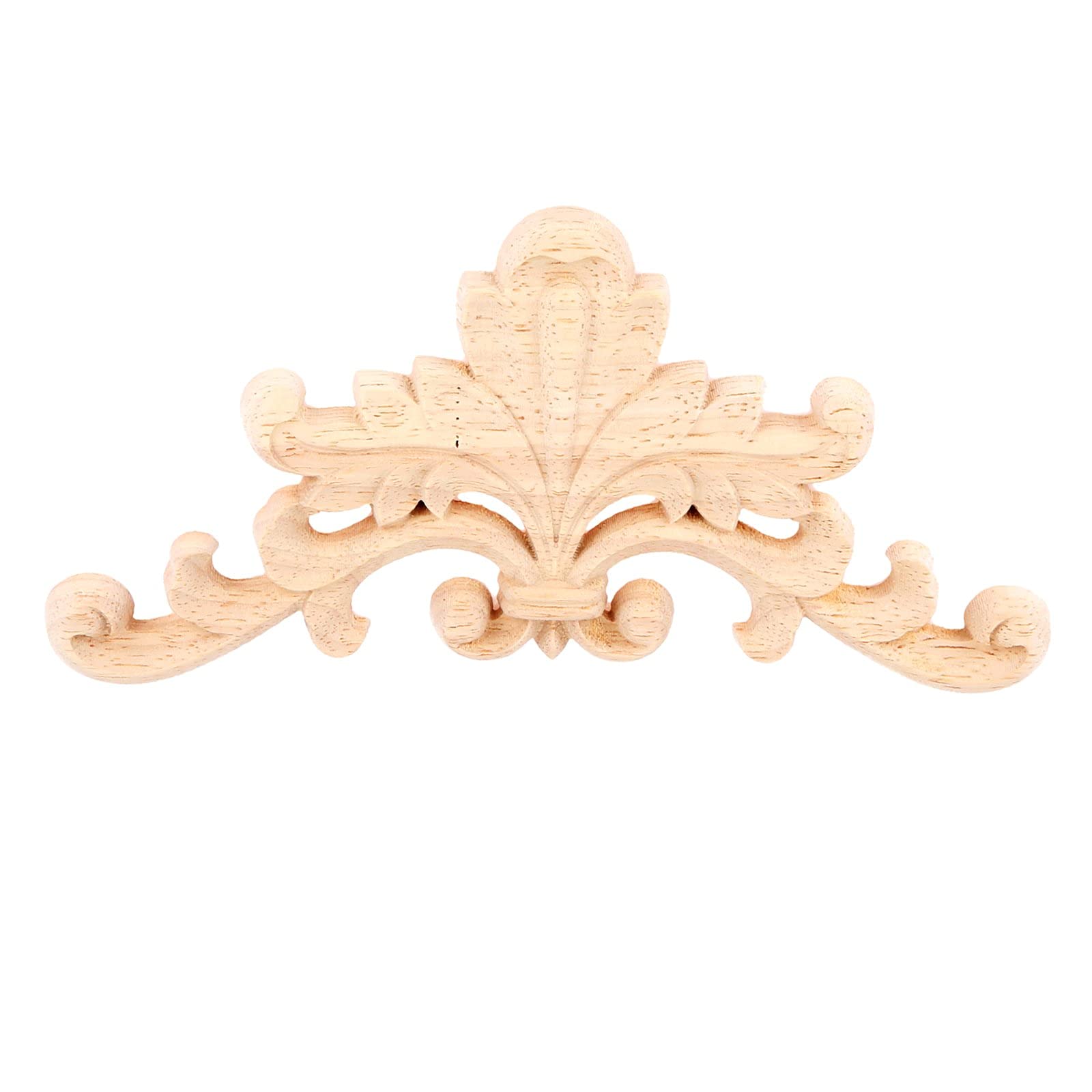 MUXSAM Wood Applique Carved 23x12x12cm Long and Big Woodcarving Decal Unpainted Decals for Furniture Woodubend Trim Carved Wood Wall Art Decor Ornaments - Image 2