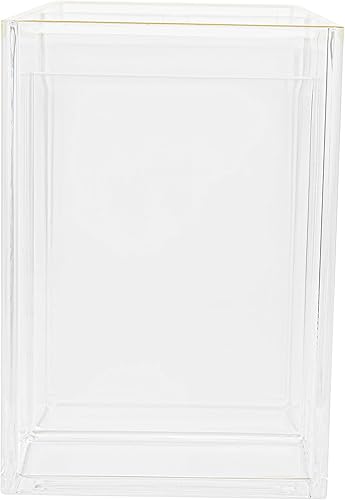 Miniatura 8 de Martha Stewart Kerry - Organizador de escritorio de plástico con 4 compartimentos, con ribete dorado