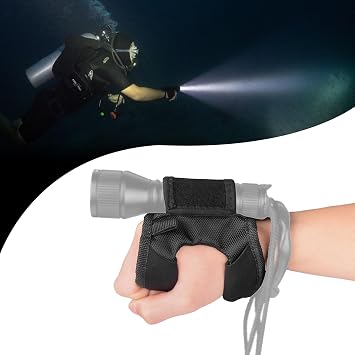 ORCATORCH Diving Flashlight Glove Hands-Free Flashlight Holder Universal Adjustable Wrist Strap Scuba Dive Lights Accessories Not Included Flashlight