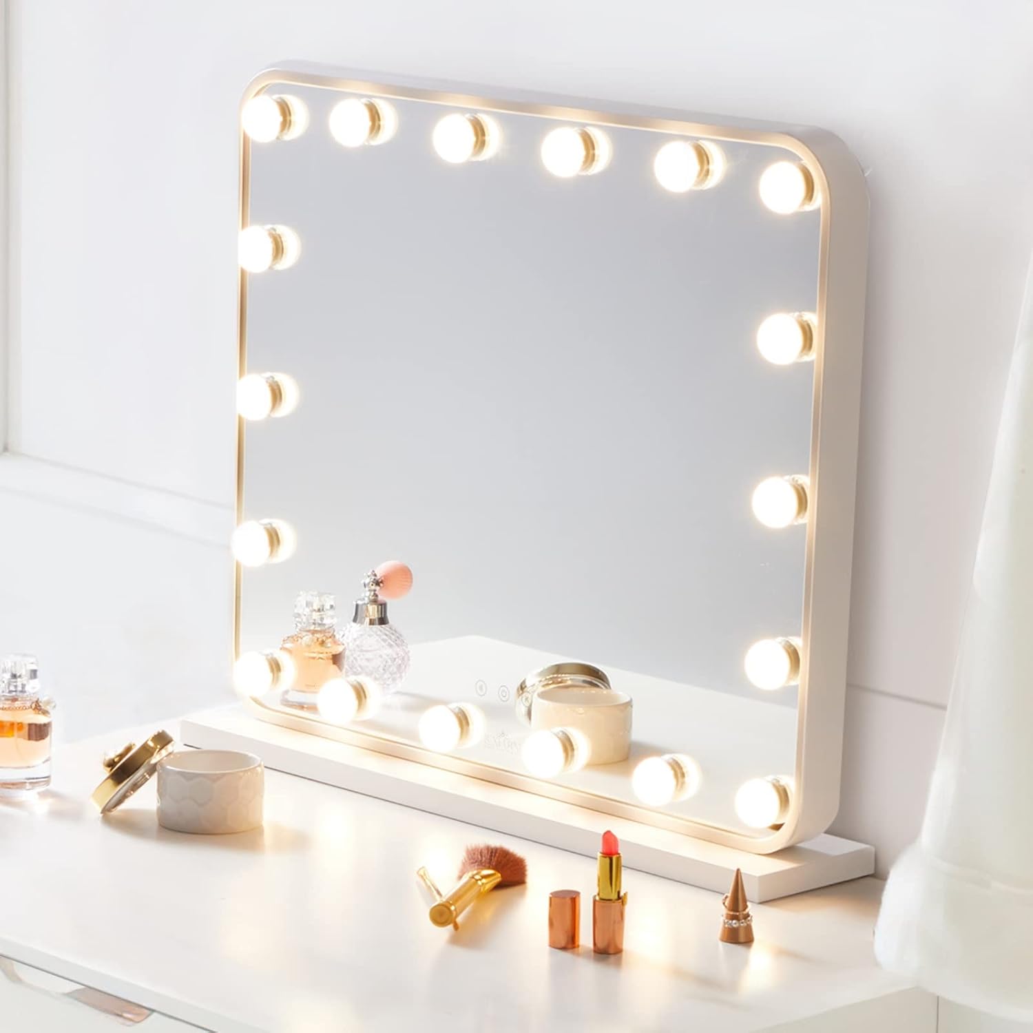 LUXFURNI Vanity Mirror with Lights, Makeup Mirror with