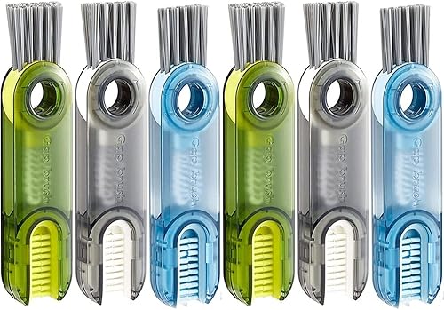 Cepillo de limpieza multifuncional 3 en 1 cepillo de limpieza 3 en 1 cepillo de limpieza de hendidura 3 en 1 cepillo limpiador de botellas pequeñas