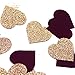 Nicrolandee Burgundy Wedding Confetti Rose Gold Glitter Party Confetti Burgundy Suede Heart Shaped Table Confetti for Bridal Shower Valentine's Day Hen Night Party1 Inch 50 Grams/Bag (Wine Red)