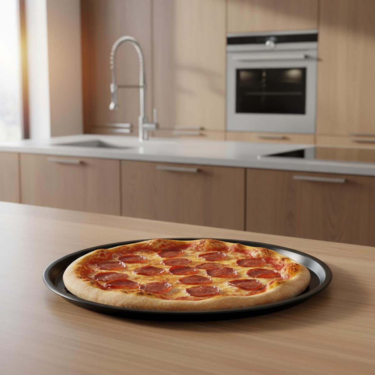 Plateau Pizza Quid Sweet Grey 30 Cm – Acier Anti-adhésif, Four & Lave-vaisselle OK