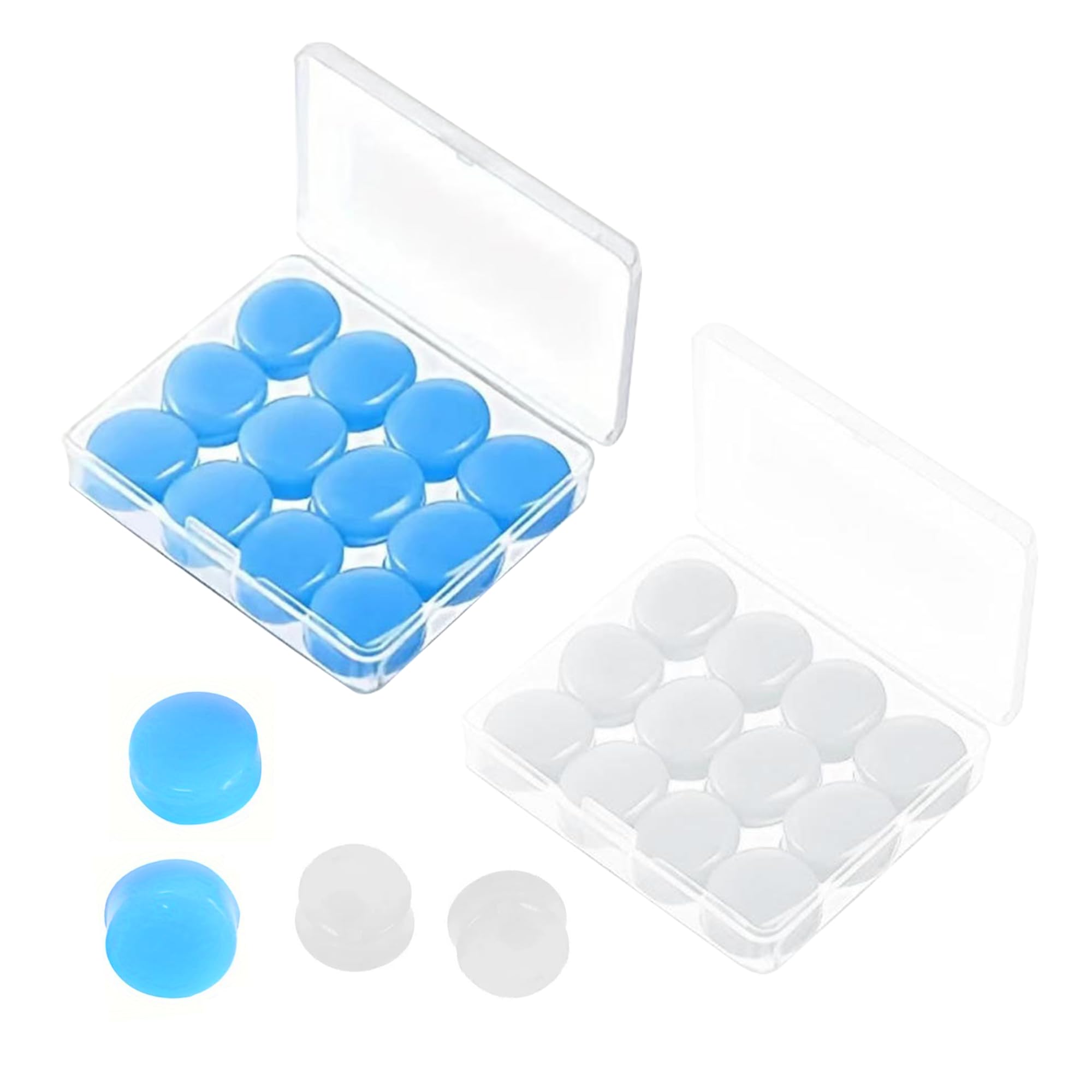 12 Pairs Ear Plugs Re-Usable Waterproof Noise Cancelling Ear Plugs Soft and Moldable Silic...