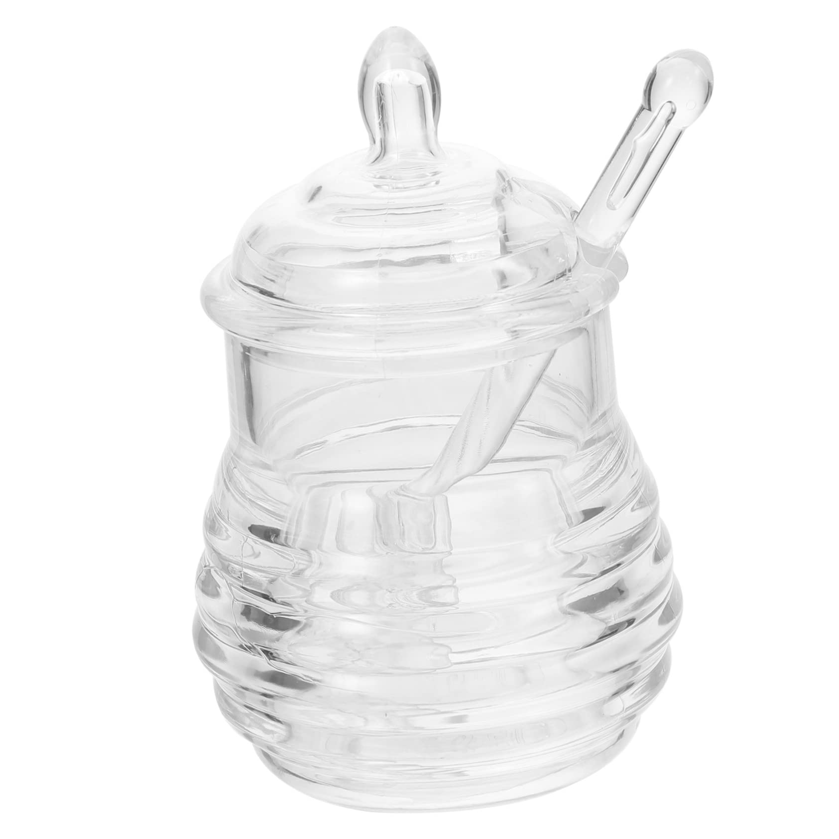 Cabilock Home Honey Pot Stirring Rod 245ml Plastic Honey Jar for Food Containers