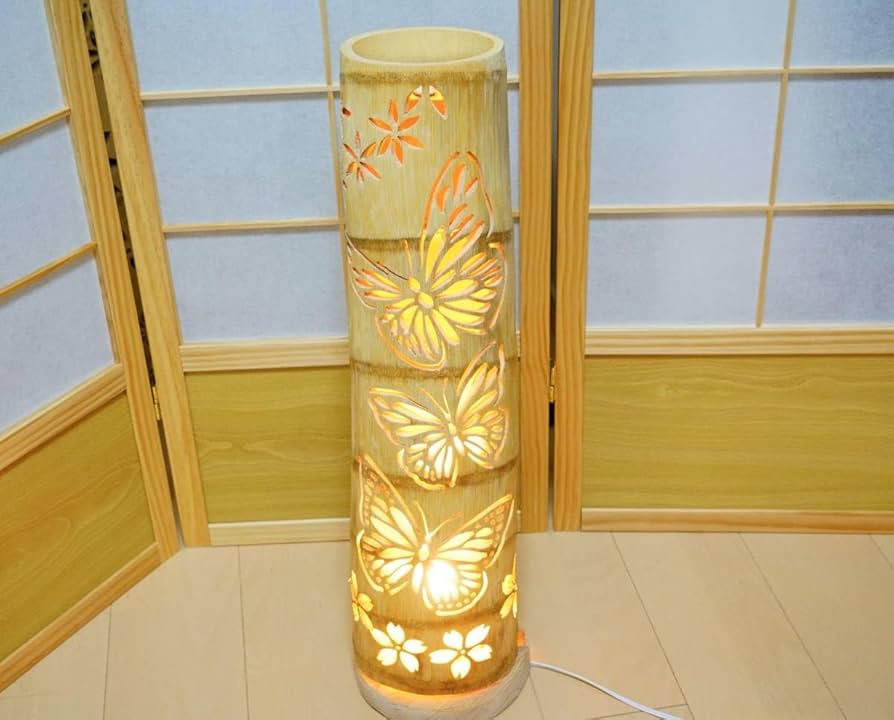 竹灯り・竹あかり・竹灯籠・竹灯篭・竹ランプ   ～～ 癒しの灯り★蝶灯り★～ 竹灯り・竹あかり・竹灯籠・竹灯篭・竹ランプ ～～ 癒しの灯り