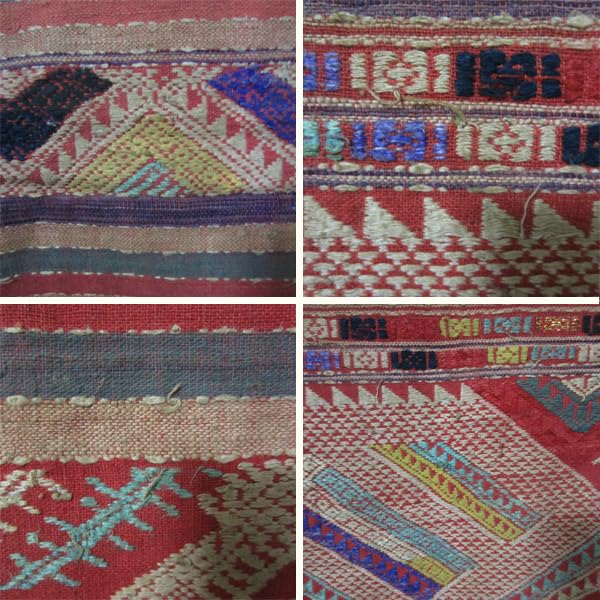 美品★100年前のラオスの古布　11　アンティーク刺繍布 美品☆100年前のラオスの古布 11 アンティーク刺繍布