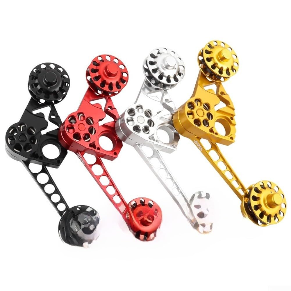 Regolatore catena in alluminio CNC per bicicletta pieghevole rosso