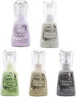 Nuvo Shimmer Powder 5-Piece Color Block Bundle: Lilac Waterfall, Lunar Rocket, Golden Sparkler for Stunning Crafts