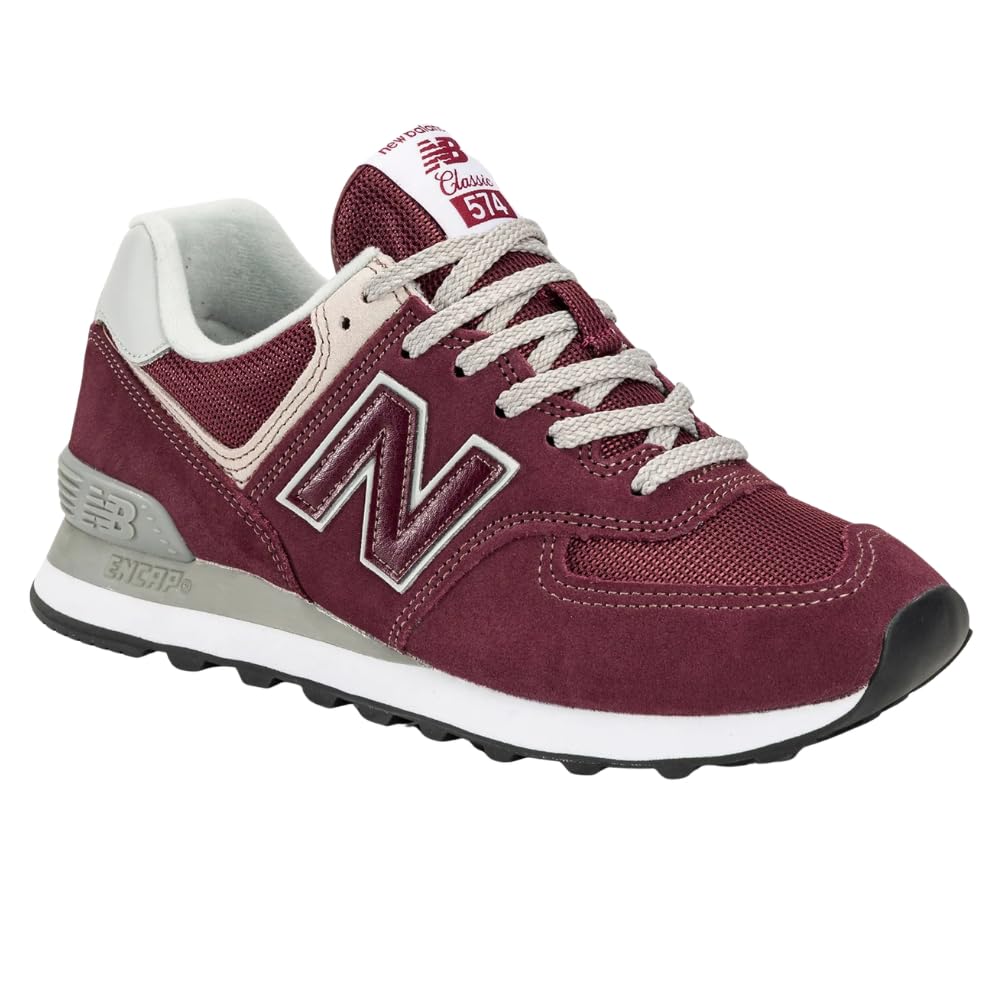 New Balance 574 Rouge en daim premium et finitions soignées - 2
