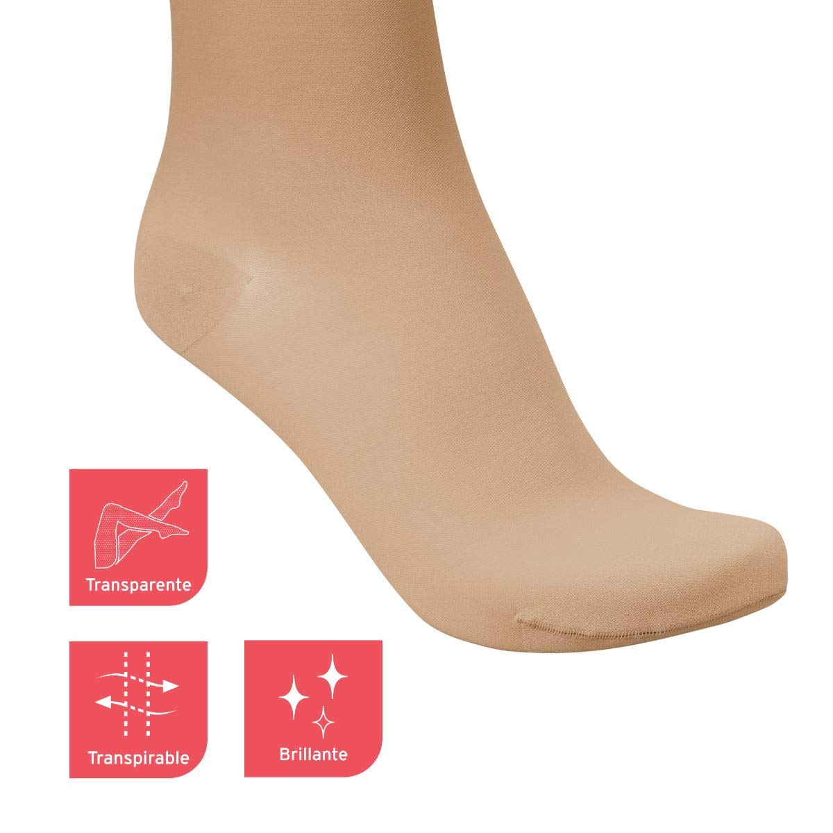 Bsn Med/-Beiersdorf/Jobst Ultrasheer Knee-Highs, Natural-Beige Pair, 15-2 mmHg, Medium, 0.18 Pound