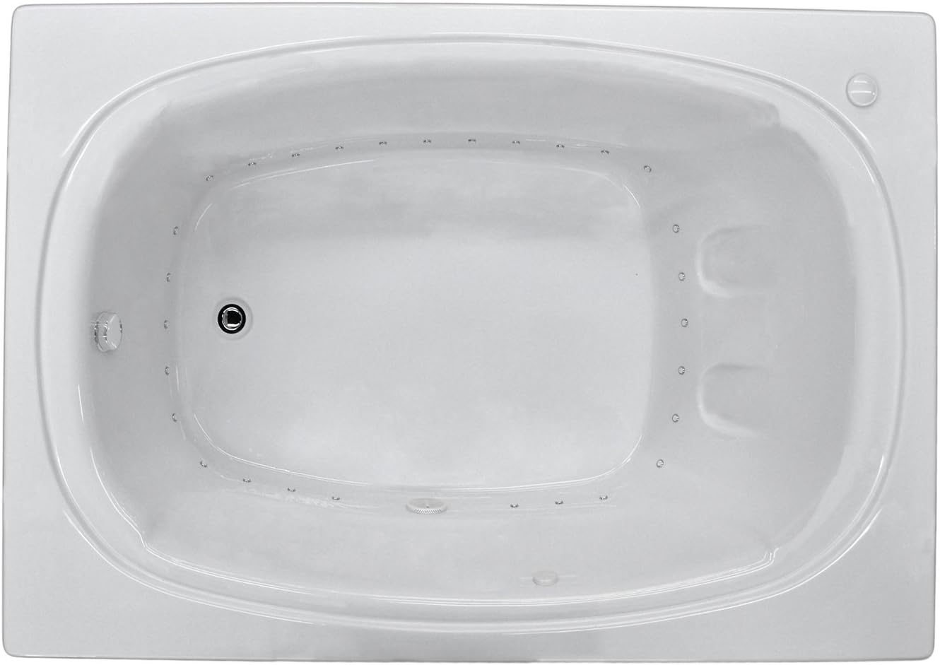 Caravaggio 48 x 72 Rectangular Air Jetted Drop-In Bathtub with Left Drain