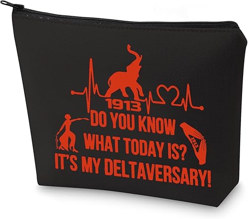 Miniatura 8 de WZMPA Sorority DST Parafernalia It's My Deltaversary Hermandad Bolsa de maquillaje Regalo de hermandad griega Sigma Theta Parafernalia,