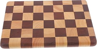 ABOOFAN Stable Wood Checkerboard Cutting Board Dual-sided Acacia Chopping Board for Kitchen for Meat Vegetables and Cheese Non-