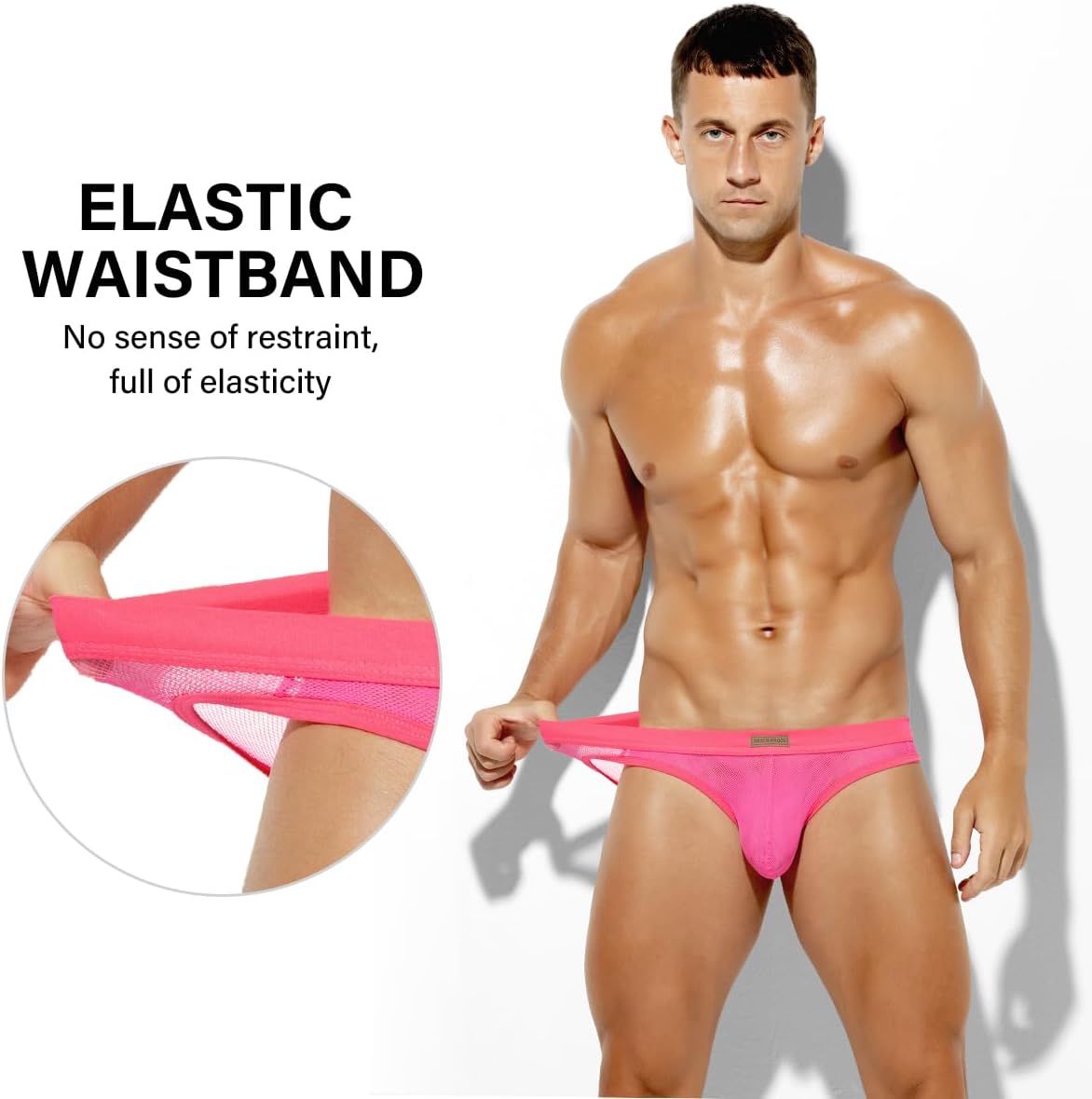 Arjen Kroos Men's Sexy Briefs Breathable Comfortable Mesh Underwear - Image 5