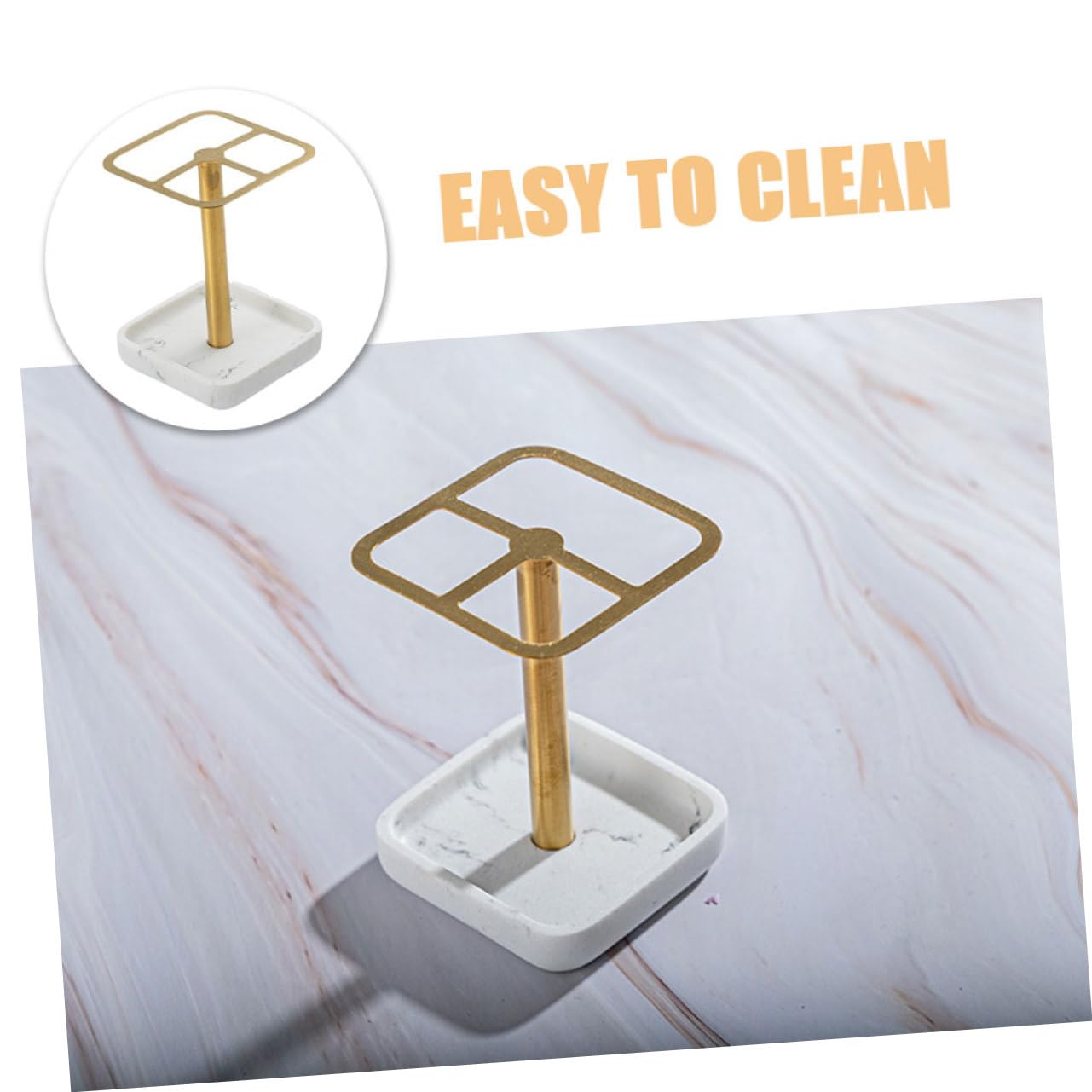 Amosfun 2 Pz Porta Spazzolino Da Denti Accessori Mini Libreria Scaffali Portaspazzolino Supporto Da Appoggio Bagno Organizer Da Scrivania Per Spazzolini Da Denti Base in Resina