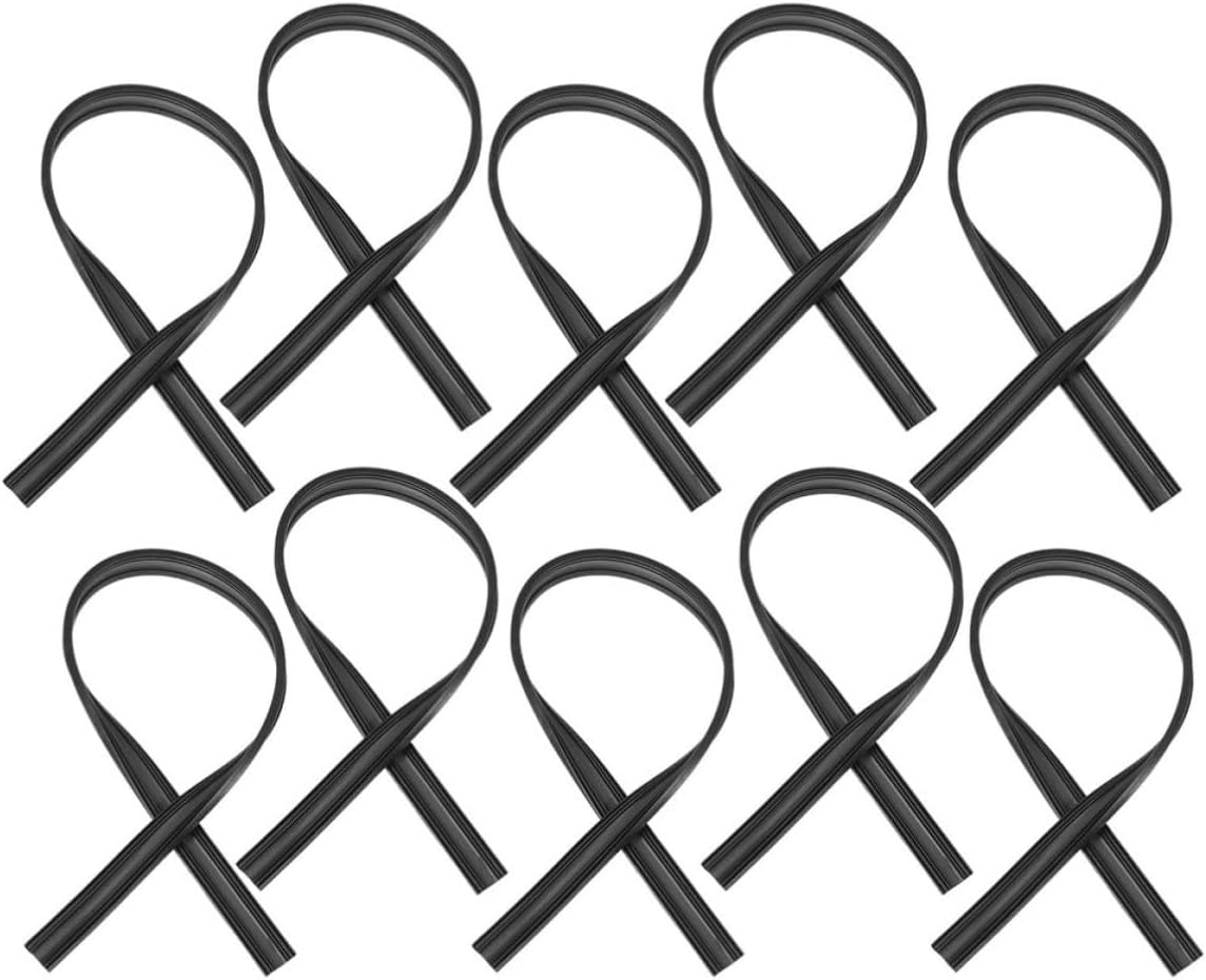 10pcs Windshield Wiper Rubber Strip Replacement, Frameless Car Wiper Blade Refill Made of Sturdy Rubber, Rust-free Design Clears Rain, Snow, and Dirt Efficiently