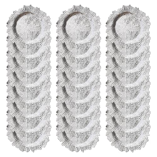 Pack 10 Platos Dorados Florales 13" Redondos Plástico miniatura 4
