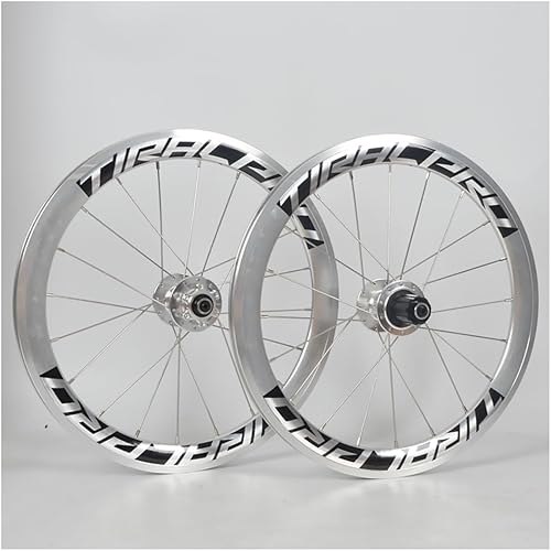 Juego de ruedas de bicicleta plegable 20 pulgadas 406 BMX llanta Vfreno de disco ruedas de bicicleta de liberación rápida 24 agujeros Hub 1005.315