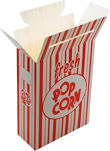 Miniatura 4 de Fasmov Paquete de 100 cajas de palomitas de maíz, 6 pulgadas de largo x 2 1/2 pulgadas de ancho x 8 1/2 pulgadas de alto, cajas de palomitas de maíz