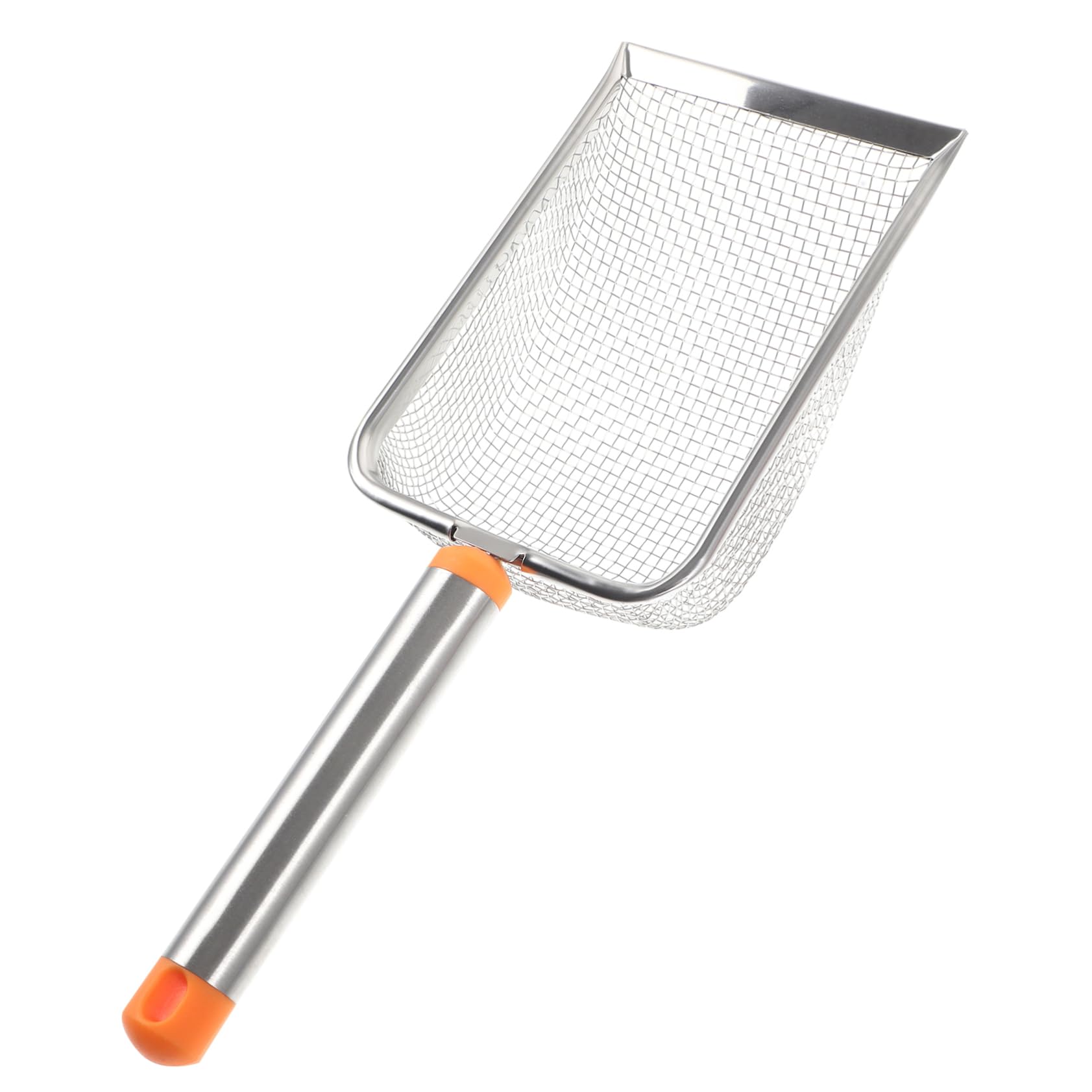 SUPVOX 5pezzi Cat Litter Scoop Acciaio Inossidabile Paletta per Lettiera con Manico Ergonomico e Maglie per Pulizia Efficiente di Feci di Gatto e Rettili Colore Arancione