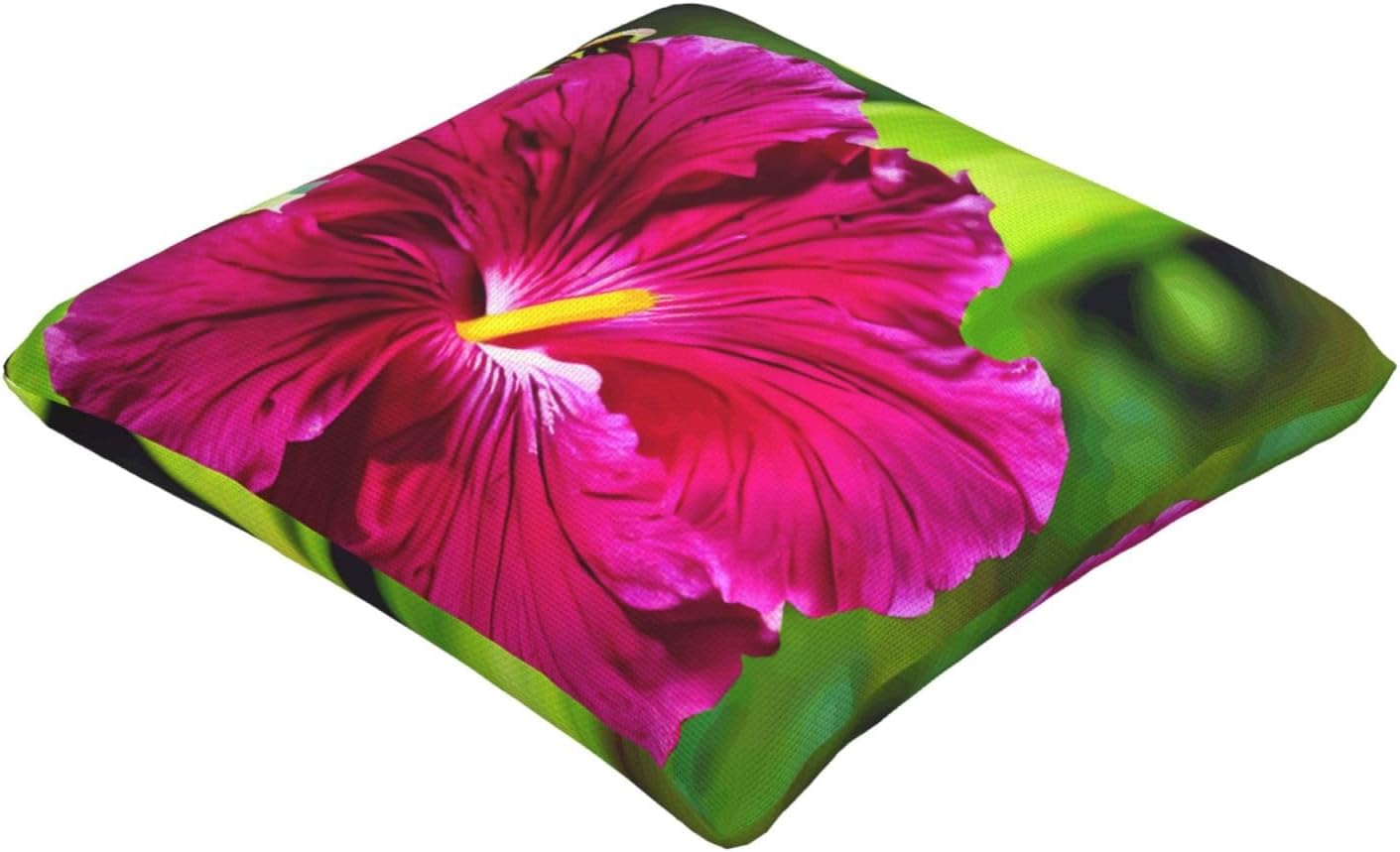 Hibiscus Flower Imitation Linen Pillowcase -2 Sets, Fashionable Home Decoration, Used for Sofas, Gardens, beds