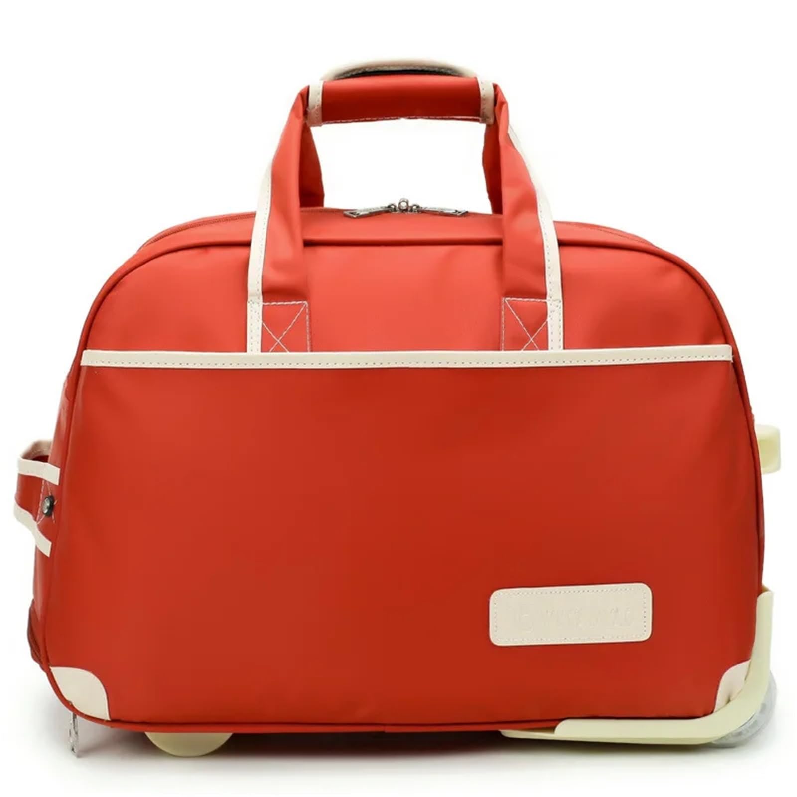 Borsone Con Ruote Valigia da viaggio con ruote Borsa Trolley Borse pieghevoli impermeabili donna for uomo Per Deposito Bagagli(Orange)