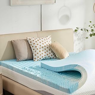 SINWEEK 3 Inch Memory Foam Mattress Topper Twin XL, Twin Extra Long Mattress Pads for College Dorm Single Bed, Pressure Relieve CertiPUR-US Certified, 39x80 Inches, Blue
