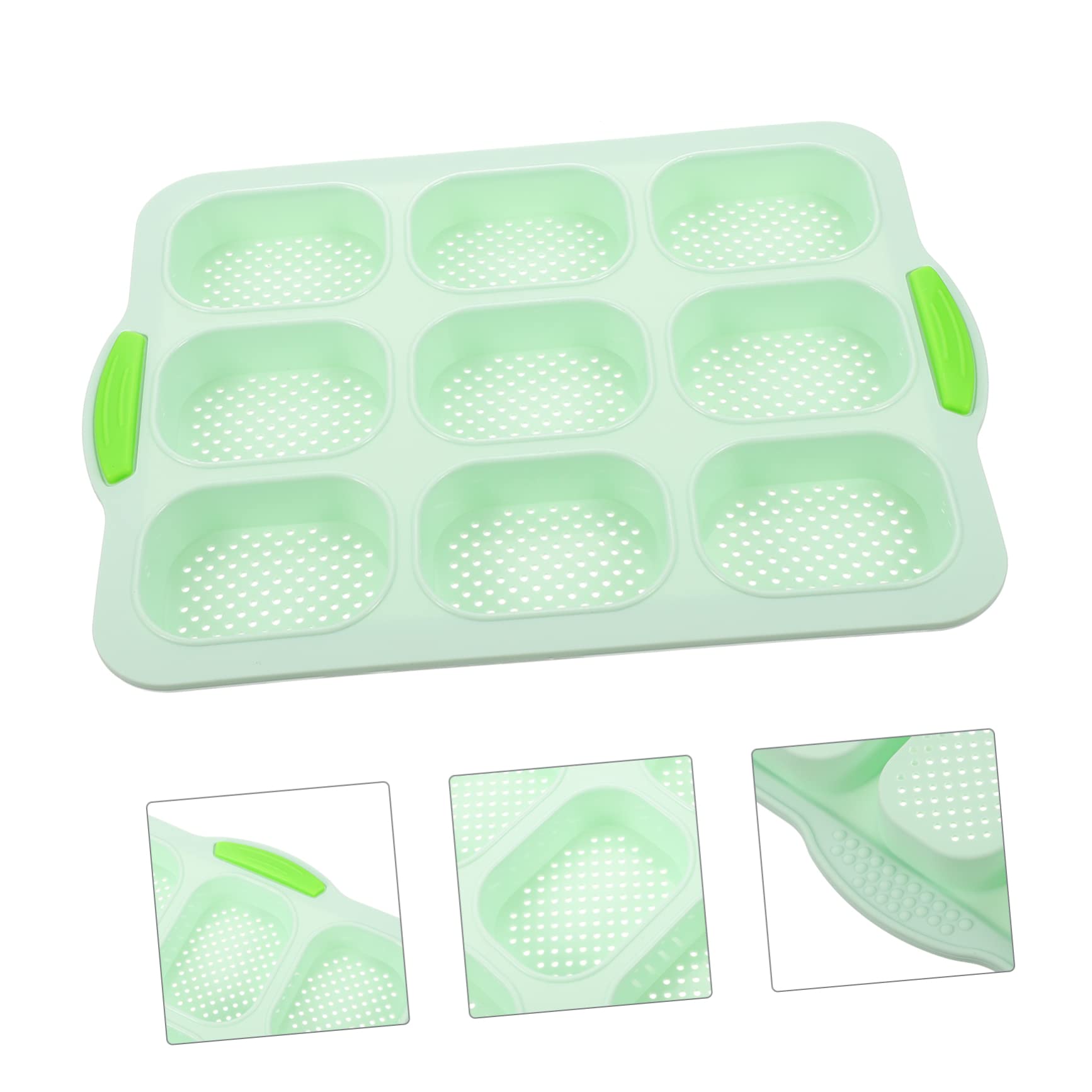 Cabilock Silicone Cake Mold for Baking Non Stick DIY French Bread Pan for Whole Bread and Hot Dogs Flexible Easy Release