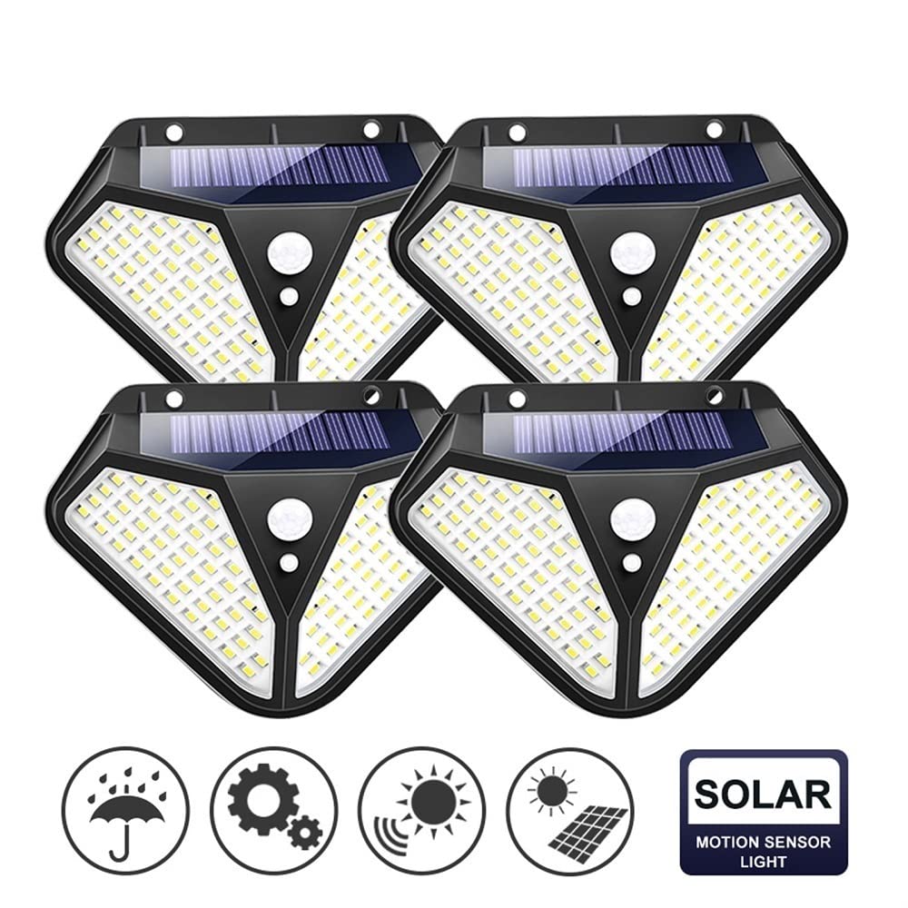 Iluminación LED de energía solar LED 102leds / 308leds 3 modos PIR Sensor de movimiento Lámpara de pared solar a prueba de agua Apareado de jardín Yard Luces de seguridad Bombillas domésticas (