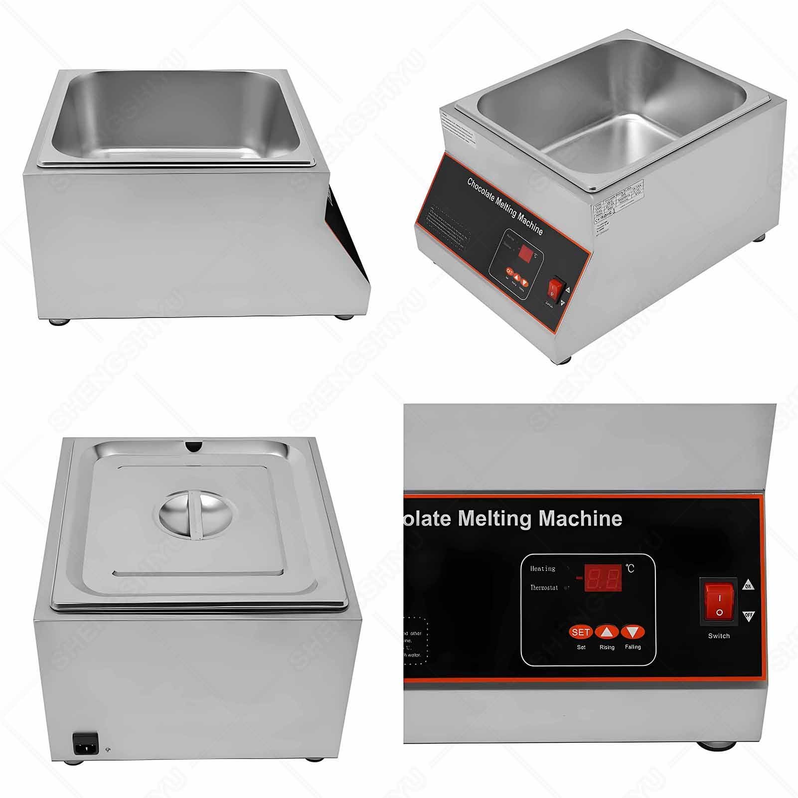 Temperatrice Cioccolato,Non Richiede Acqua,Controllo Temperatura Preciso 0~95℃,Riscaldamento Uniforme,Pentola Interna in Acciaio Inossidabile,Cioccolato da Sciogliere 1Pot