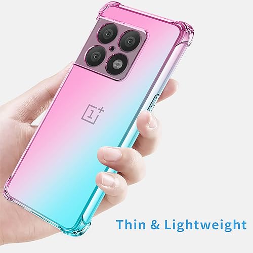 Miniatura 5 de OEURVQO Funda transparente para OnePlus 10 Pro, transparente, colorida, delgada, suave, TPU a prueba de golpes, antiarañazos, funda protectora para