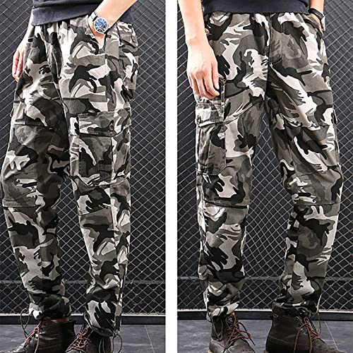 Mens Cargo Pants Baggy Camo Military Fatigue Pant Camouflage Hunting Combat Work Casual Pants with Multi Pocket2