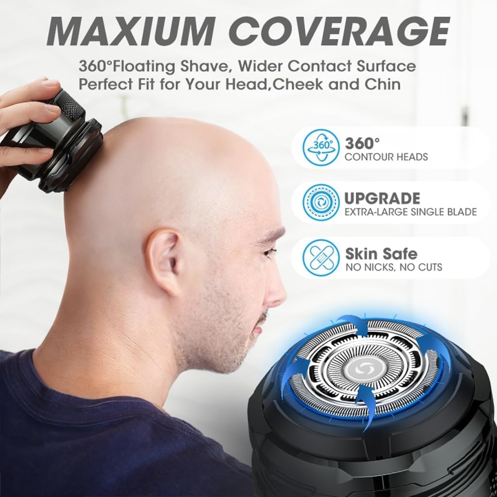 Fashion Men Electric Shaver for Travel Waterproof Rechargeable Travel Trimmer Quick Shaving Tool for Multifuntional Use